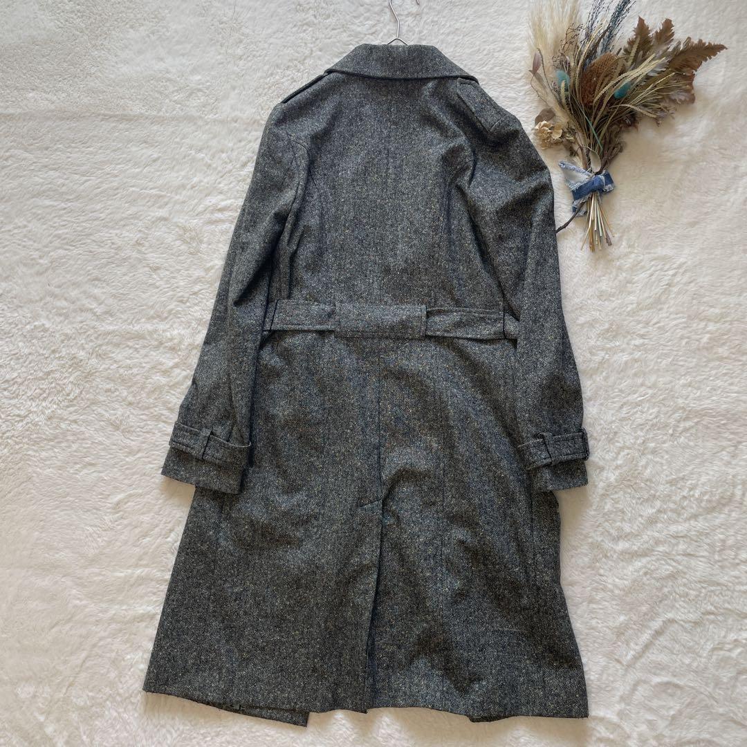 KENZO ケンゾー ウールブレンドチェスターコート ベルト付き 派手裏地