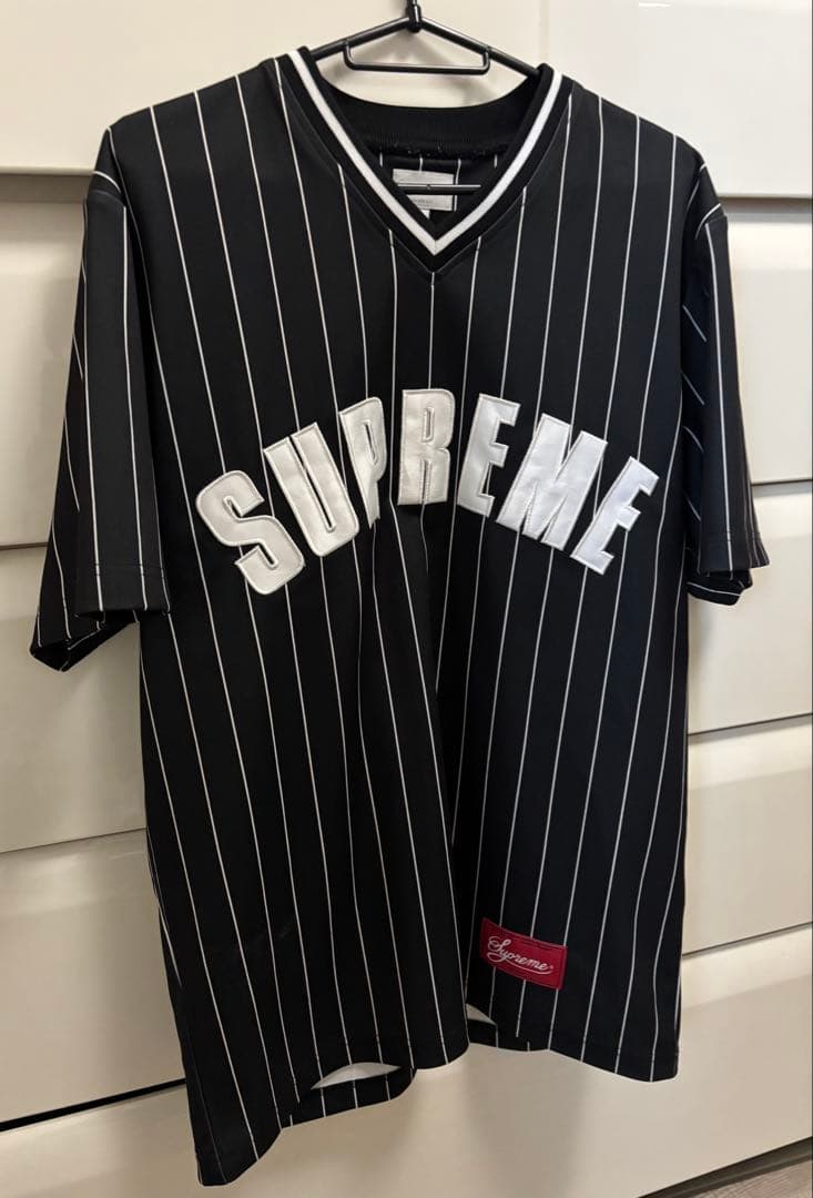 supreme　アーチロゴ　ベースボール　シャツ