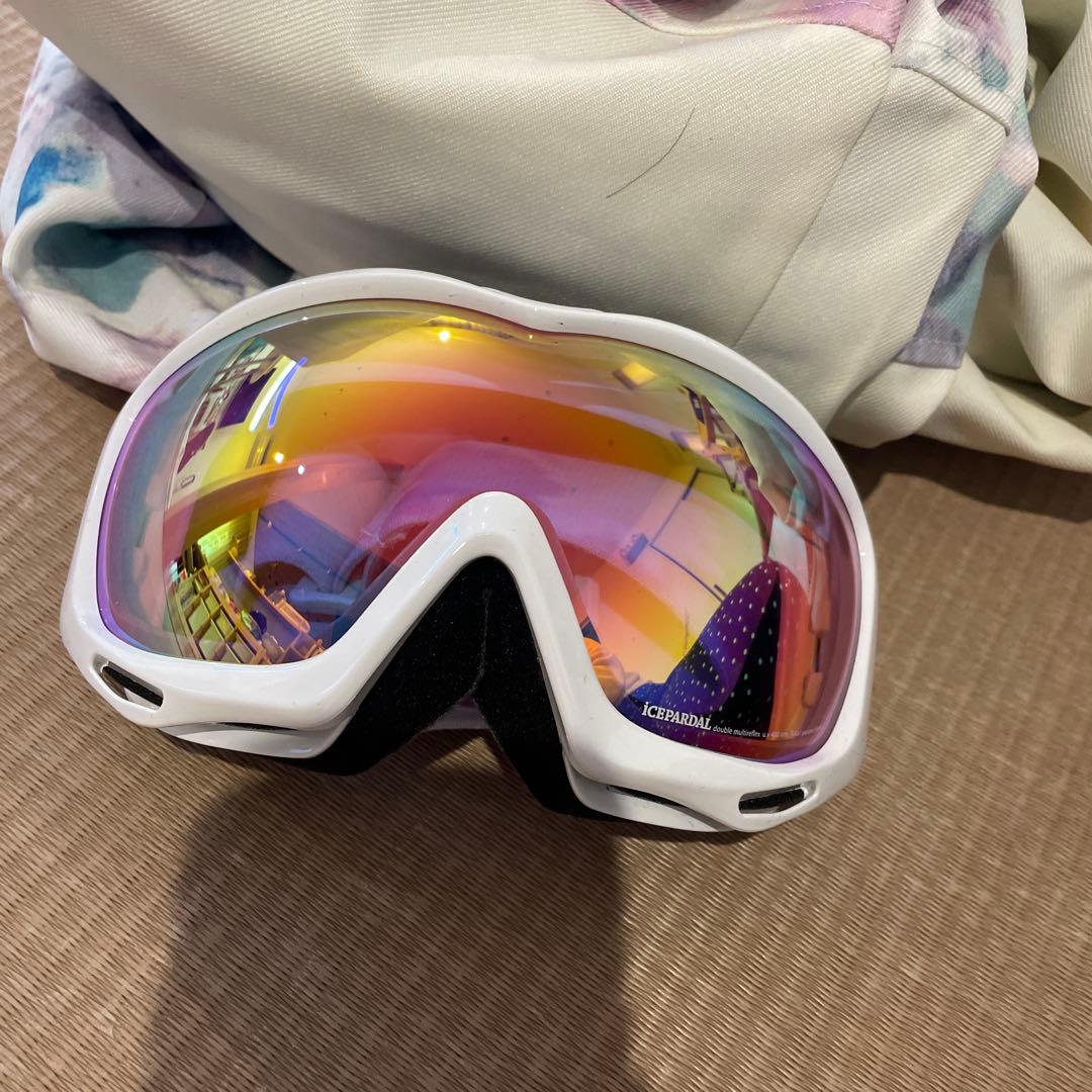 スノーボードウェア　セット　ニット帽　ゴーグル　レギンス　Mサイズ