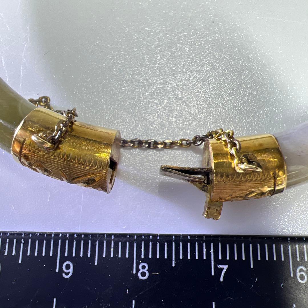 14K刻印　翡翠バングル　31g 東Y8-0109☆2Fトヒチサ