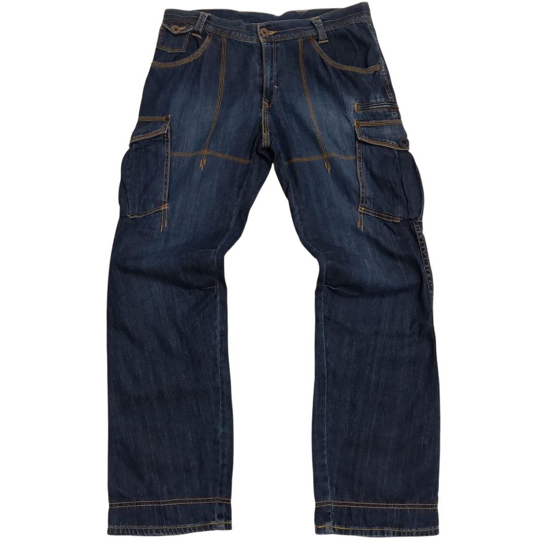 希少 W34 リーバイス502 ペイントデニムパンツ カーゴパンツ ワークパンツ