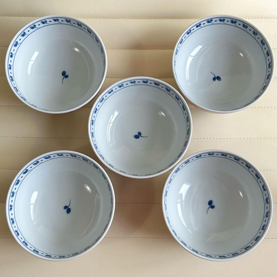 有田焼　清秀　赤絵唐草　丼ぶり揃　5客セット　色絵　どんぶり　中鉢　ボウル　和柄