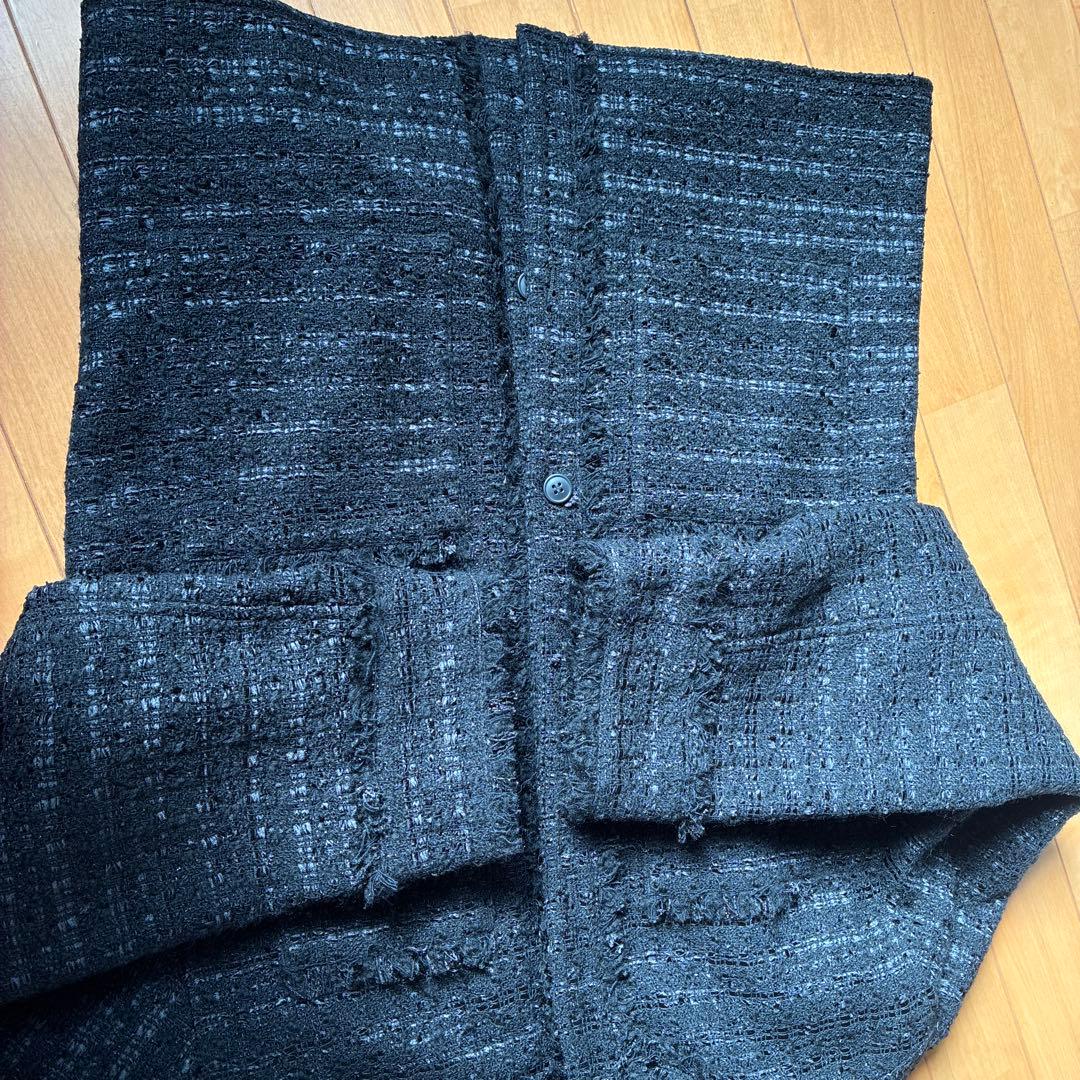 あおりんご　gypsohila ツィードノーカラージャケット