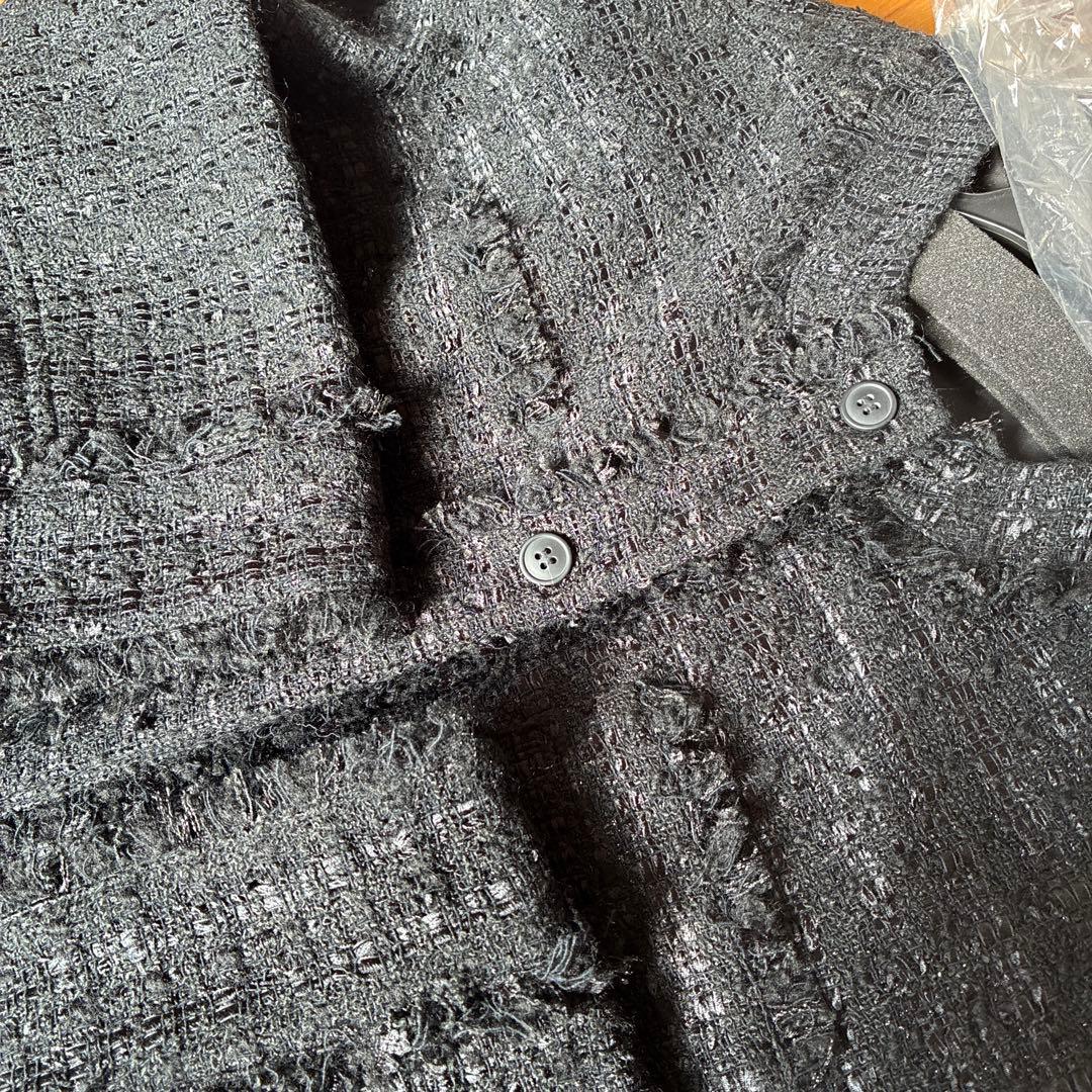 あおりんご　gypsohila ツィードノーカラージャケット