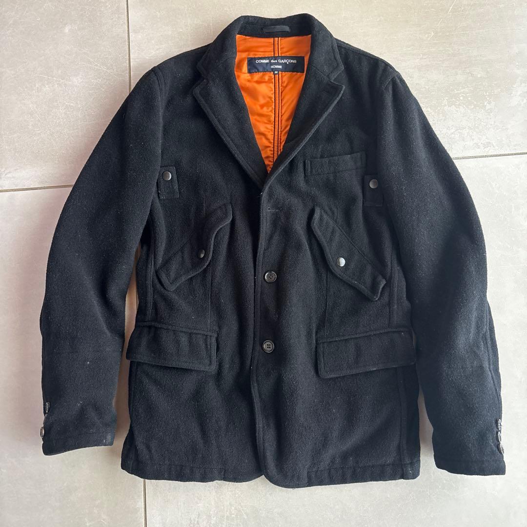COMME des GARÇONS ブラックウールジャケット M