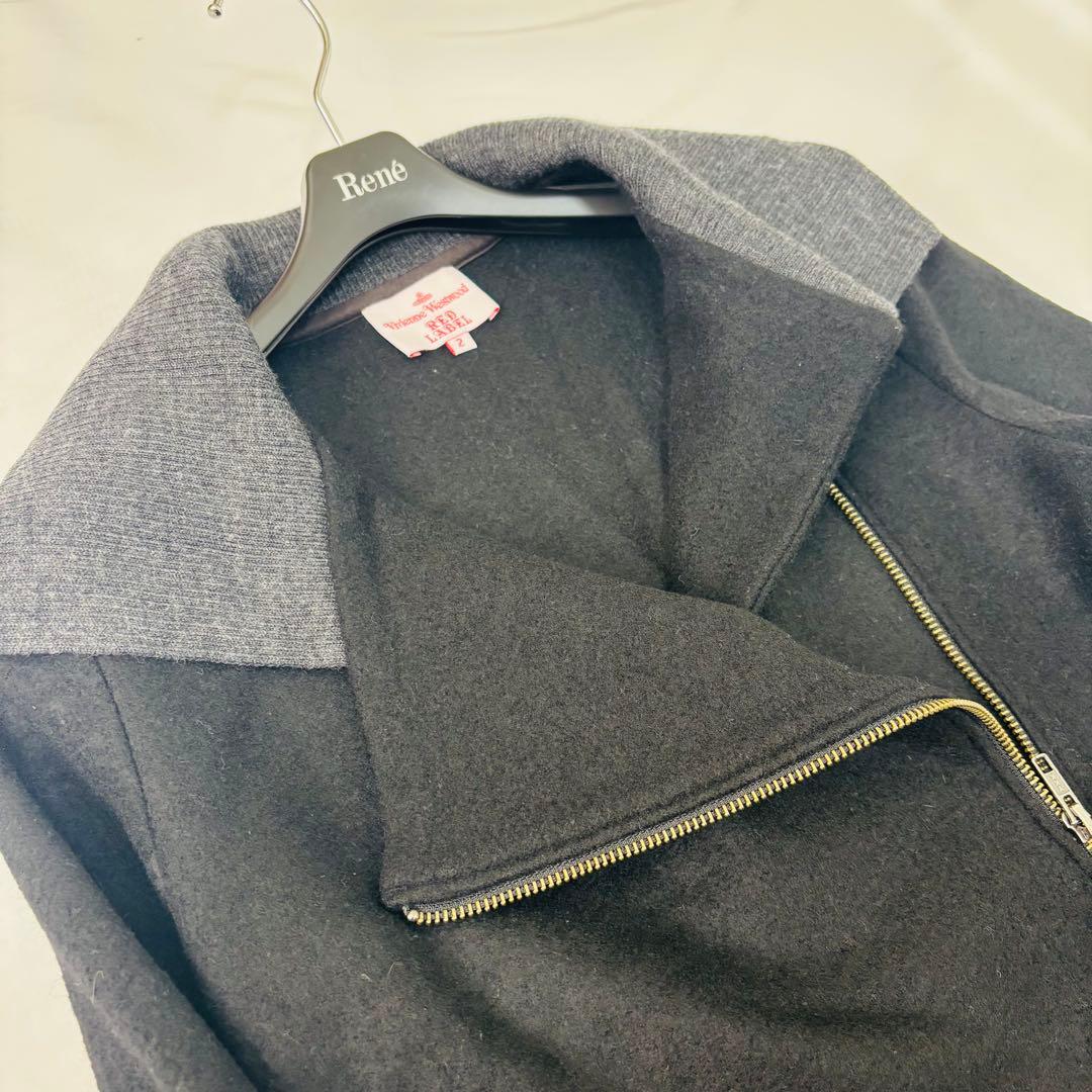 美品 ヴィヴィアンウエストウッドレッドレーベル ライダース ニット オーブロゴ