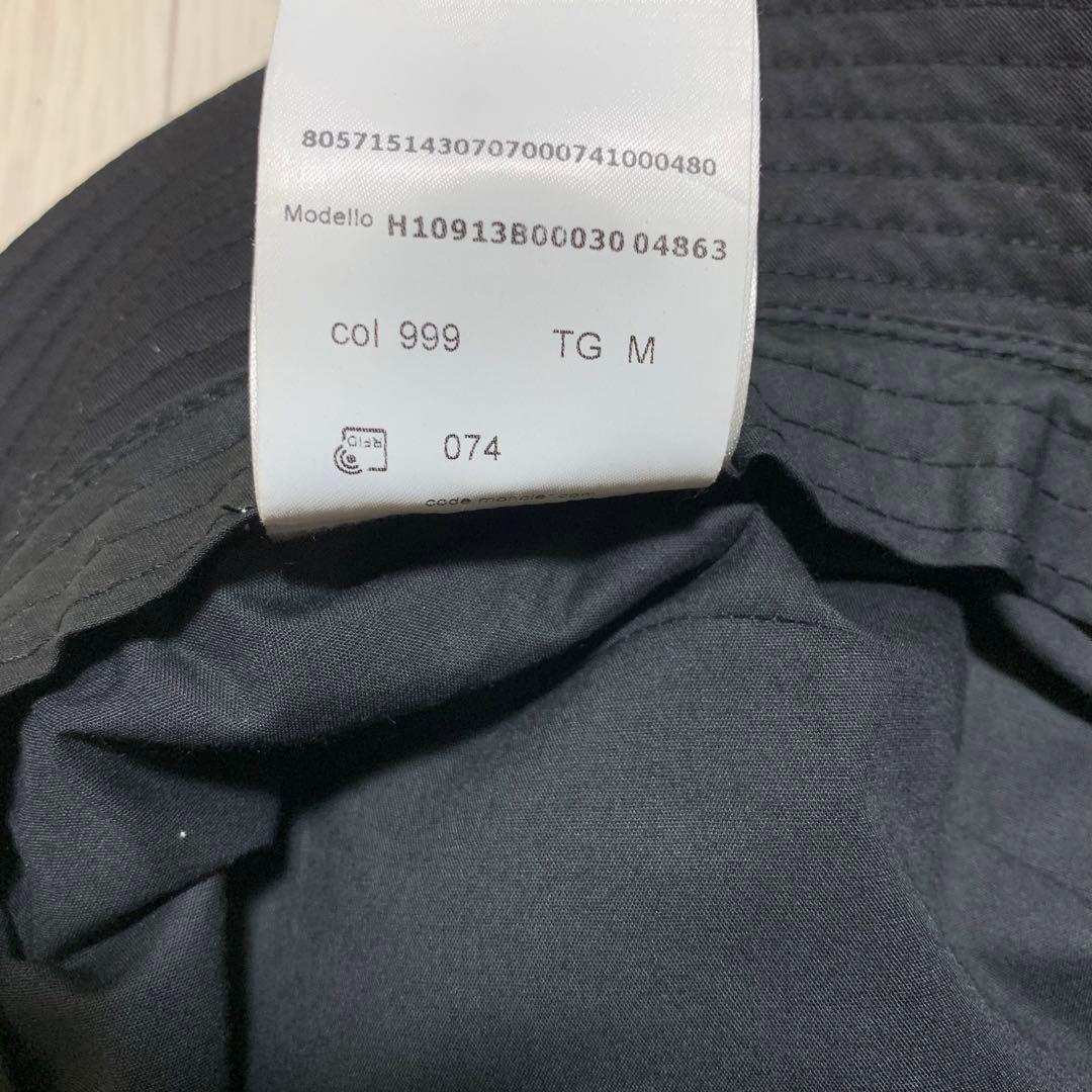 新品同様★ モンクレール　帽子　バケットハット　ブラック　黒　M 国内正規品