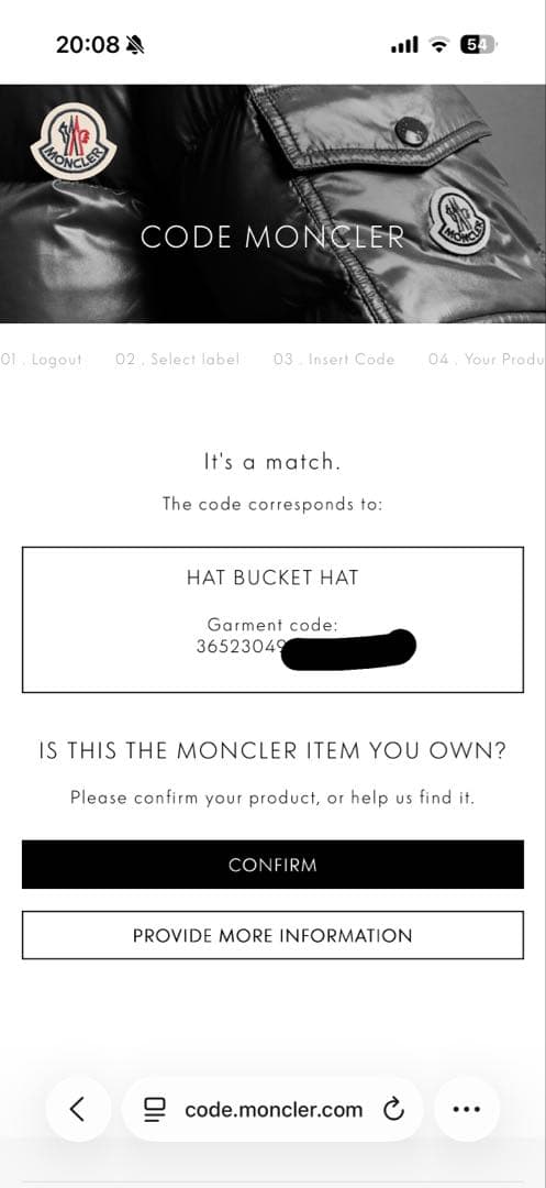 新品同様★ モンクレール　帽子　バケットハット　ブラック　黒　M 国内正規品