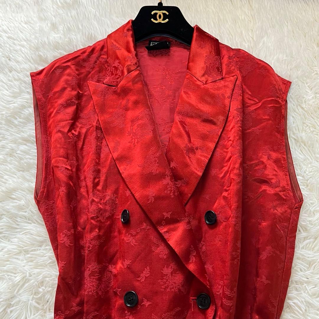 【美品】定価13万　ケイタマルヤマ　オリエンタルガーデンジャガード　レッド