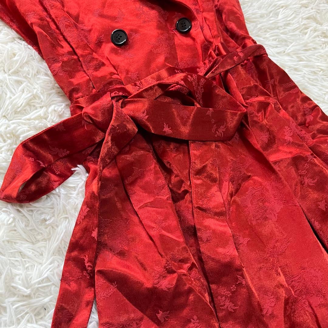 【美品】定価13万　ケイタマルヤマ　オリエンタルガーデンジャガード　レッド