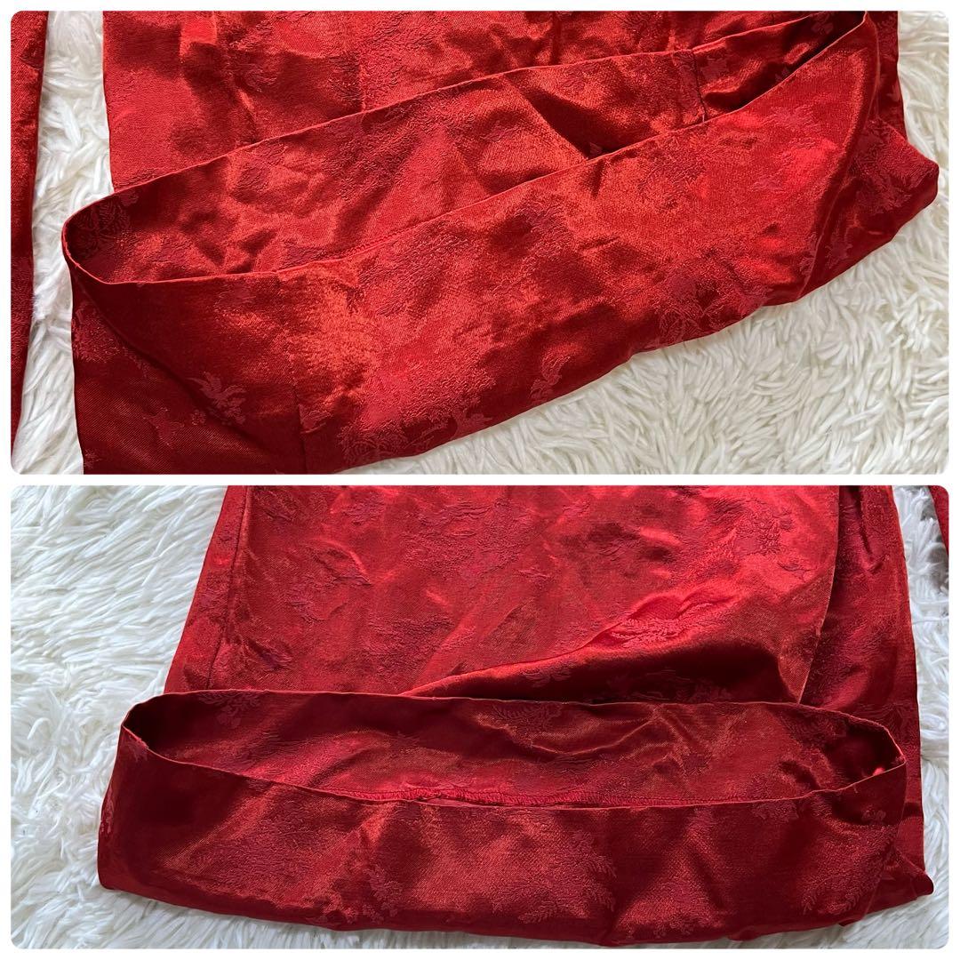 【美品】定価13万　ケイタマルヤマ　オリエンタルガーデンジャガード　レッド