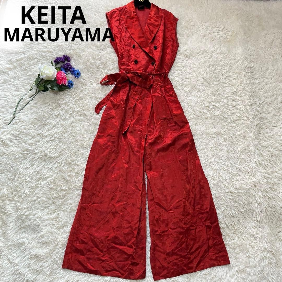 【美品】定価13万　ケイタマルヤマ　オリエンタルガーデンジャガード　レッド