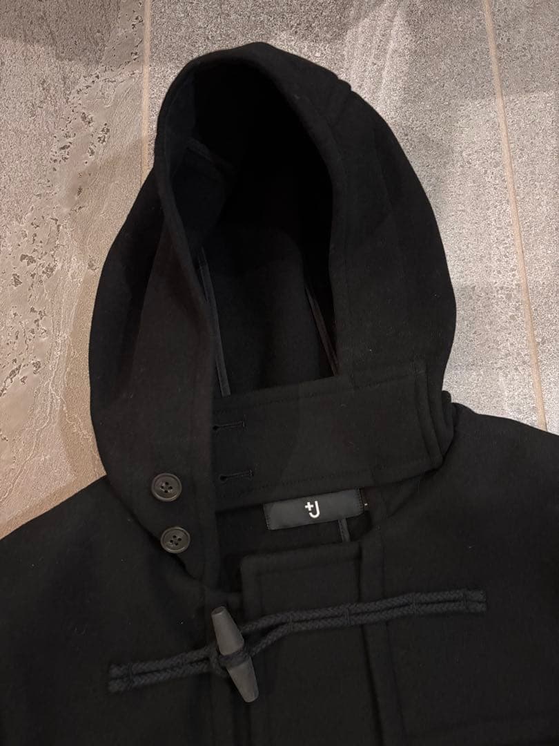 【新品未使用】ユニクロ　+J ウールオーバーサイズダッフルコート　ブラック M
