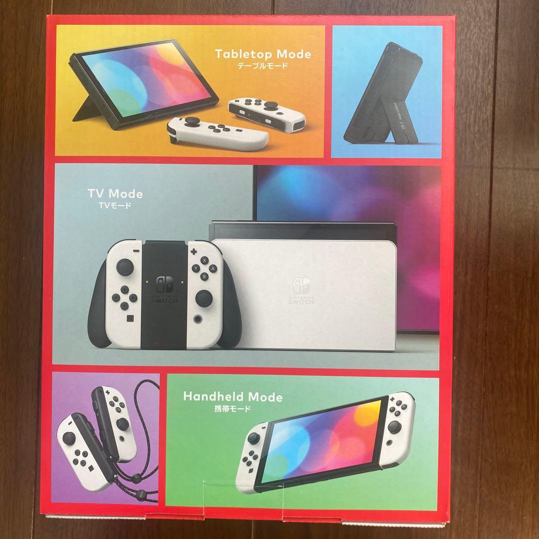 【新品未開封】Nintendo Switch有機ELモデルホワイト+保護フィルム