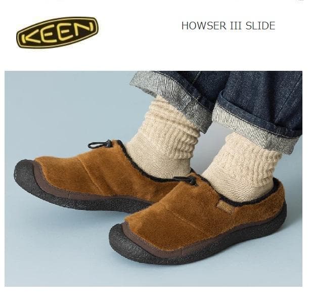 KEEN キーン ハウザーⅢスライド スリッポン バイソン 28.0cm