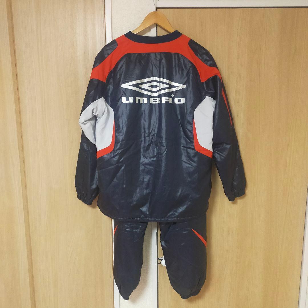 UMBRO アンブロ 中綿ピステ セットアップ ナイロンジャージ 上下 ロゴ