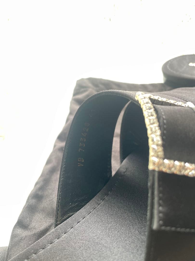 サンローラン 23ss サテン ミュール 41