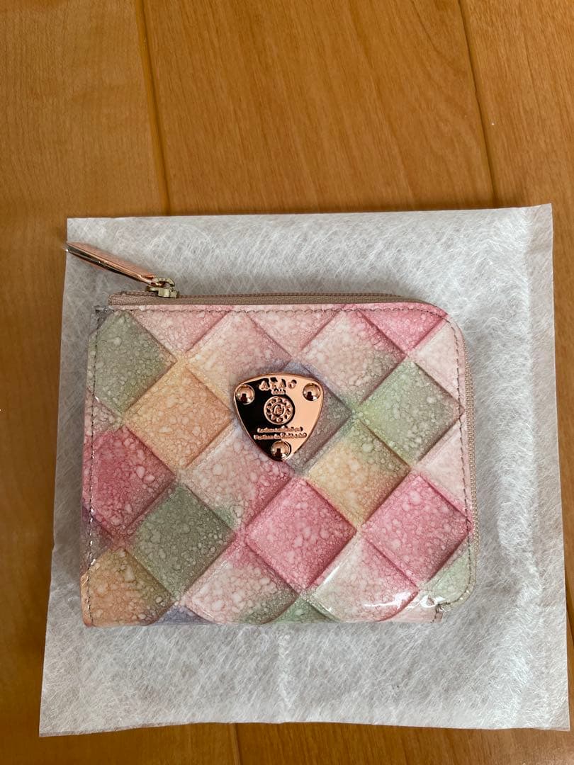 ATAO ミリモ　ブロックパーティー　 シャングリラピンク　折り財布