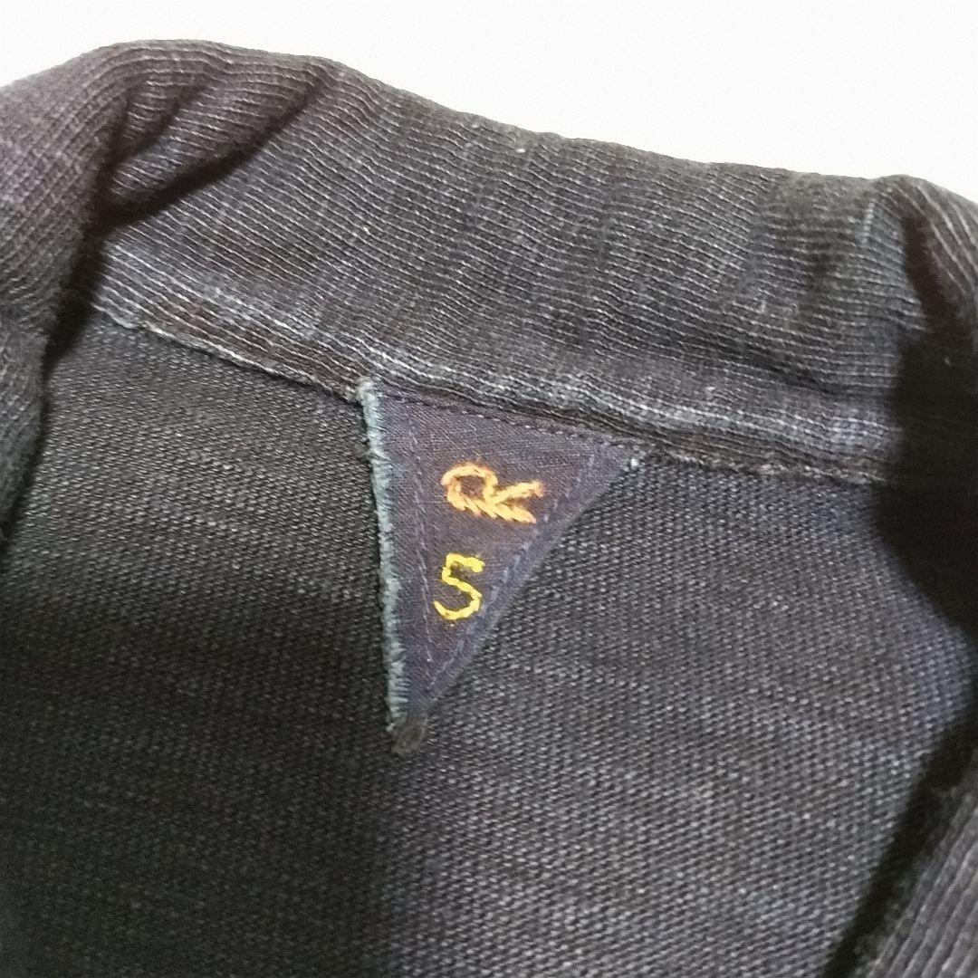 45R インディゴ染め　スウェットデニムジャケット　5 R刺繍入り　大きいサイズ