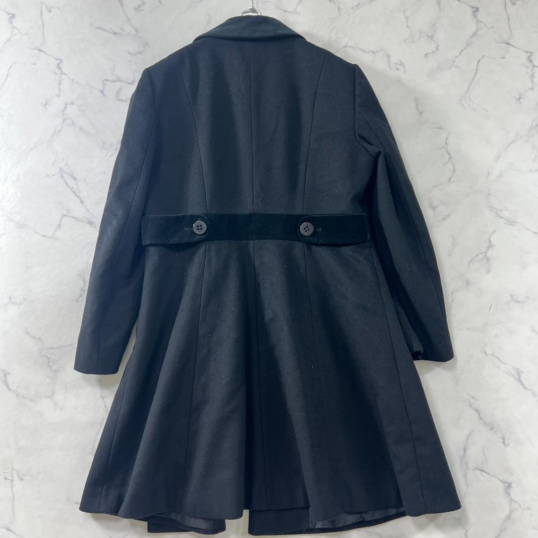 極美品 マックスマーラ 襟ベロア チェスターコート Aライン ウール B1493