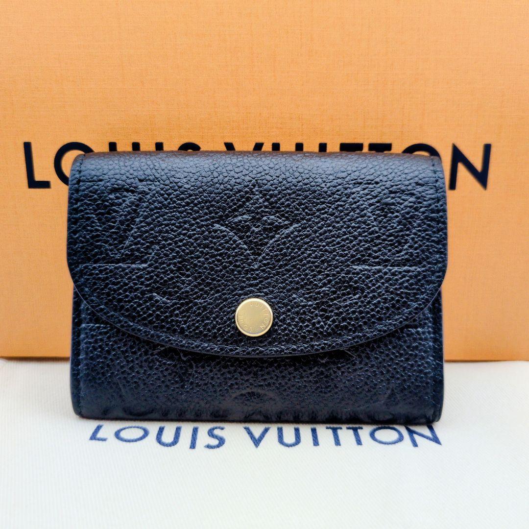IC搭載 美品✨ルイヴィトン ミニ財布 ポルトモネ ロザリ アンプラント 黒