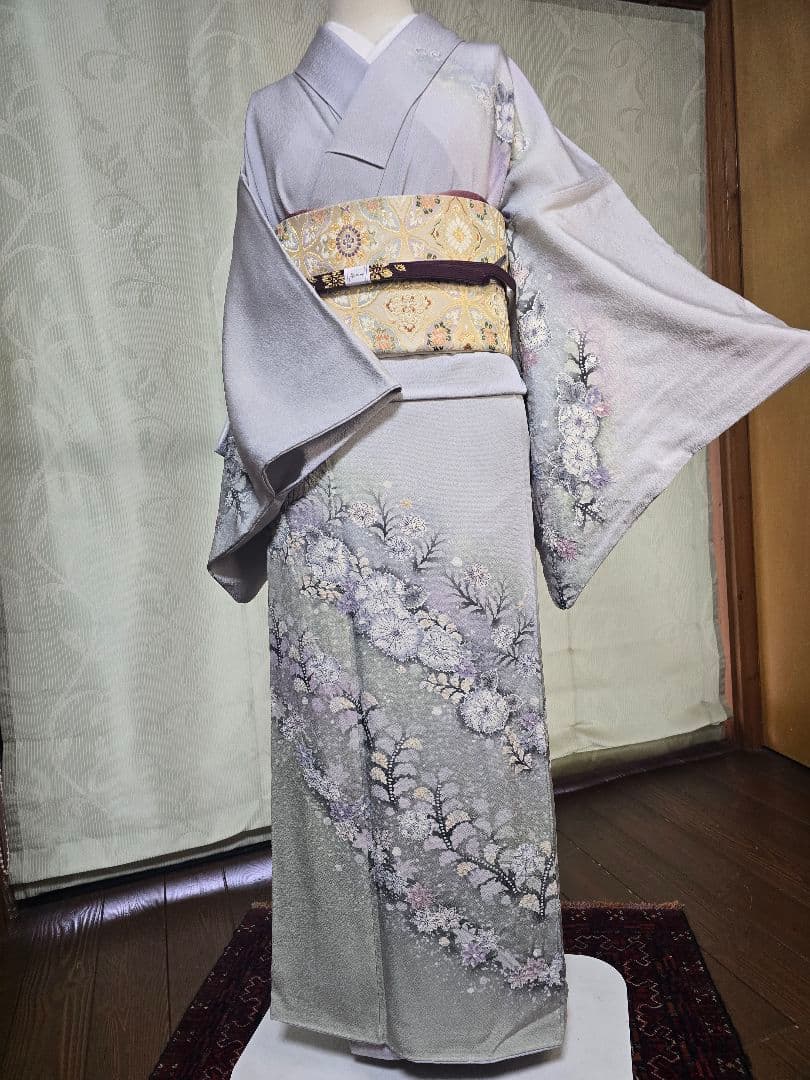 辻ヶ花　作家物　訪問着　一つ紋　高級袋帯　 正絹　フルセット　パールトーン加工