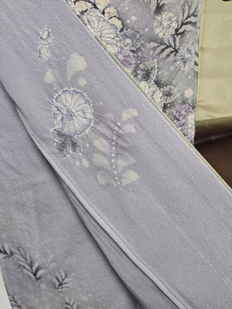 辻ヶ花　作家物　訪問着　一つ紋　高級袋帯　 正絹　フルセット　パールトーン加工