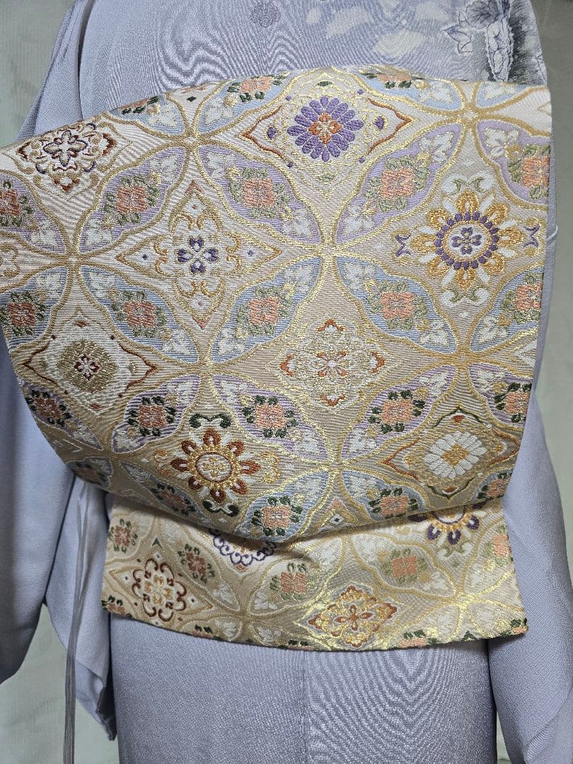 辻ヶ花　作家物　訪問着　一つ紋　高級袋帯　 正絹　フルセット　パールトーン加工