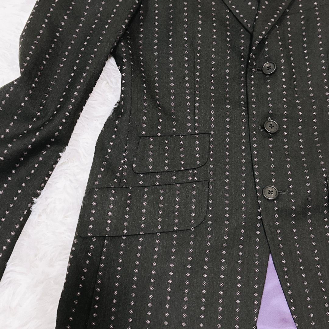 【極美品】ポールスミス☆ ストライプスーツ　裏地ドット柄　ウール　732