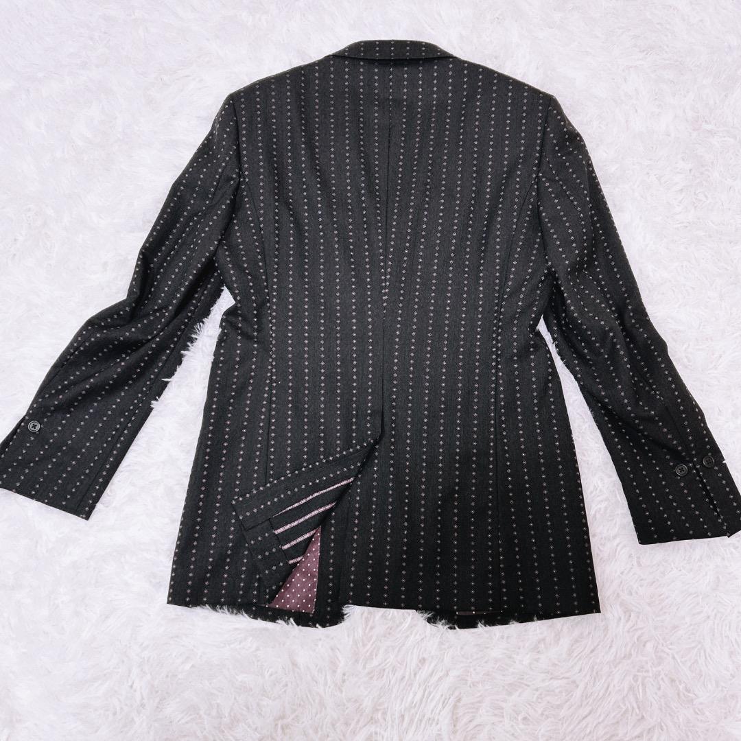 【極美品】ポールスミス☆ ストライプスーツ　裏地ドット柄　ウール　732