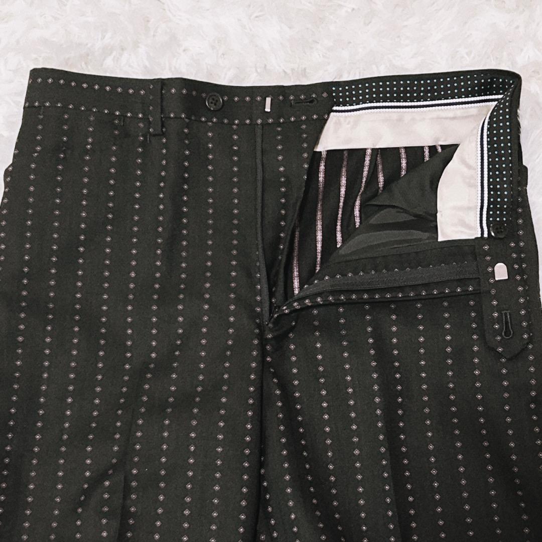 【極美品】ポールスミス☆ ストライプスーツ　裏地ドット柄　ウール　732