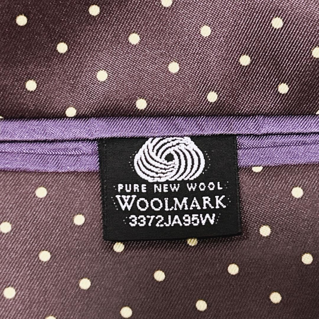 【極美品】ポールスミス☆ ストライプスーツ　裏地ドット柄　ウール　732