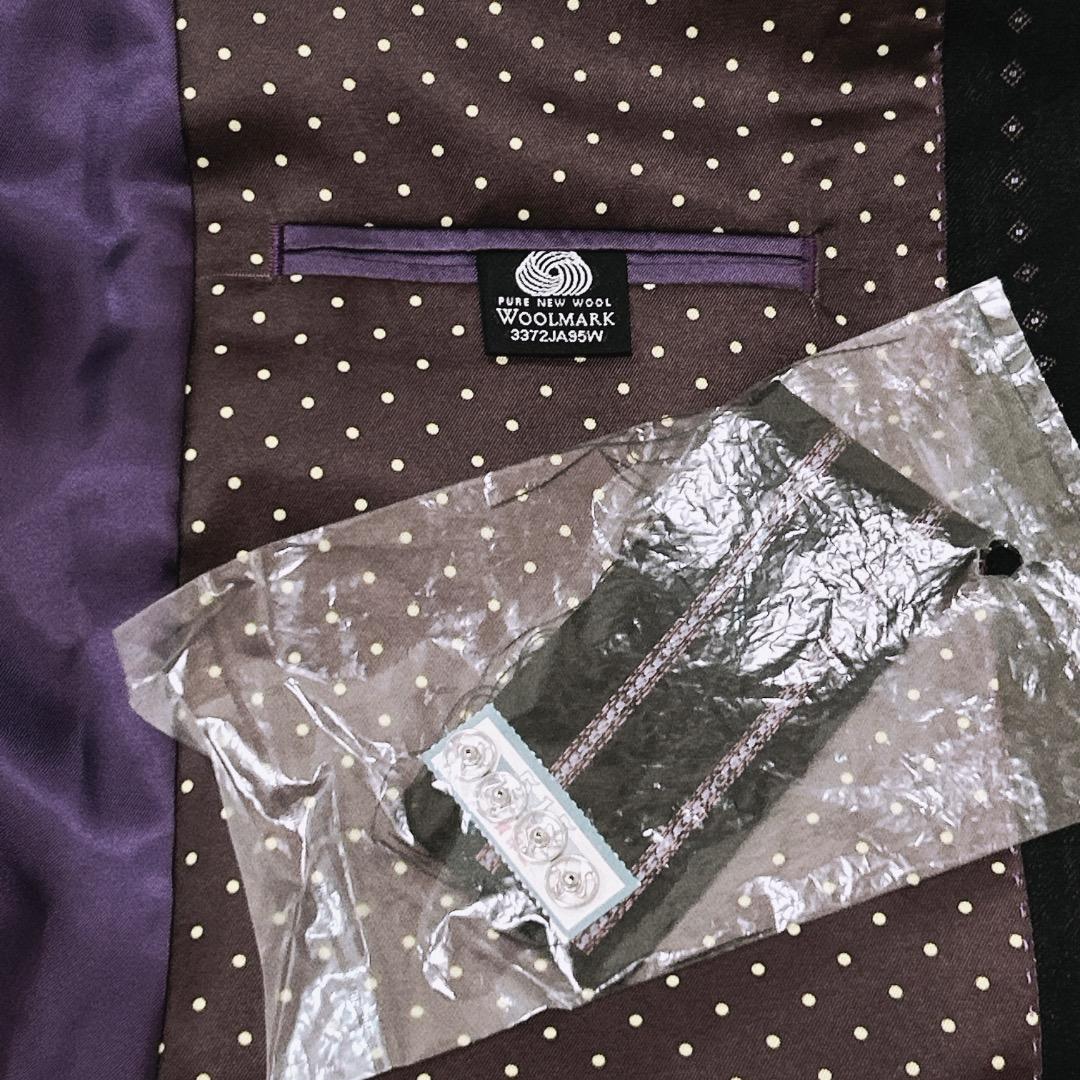【極美品】ポールスミス☆ ストライプスーツ　裏地ドット柄　ウール　732