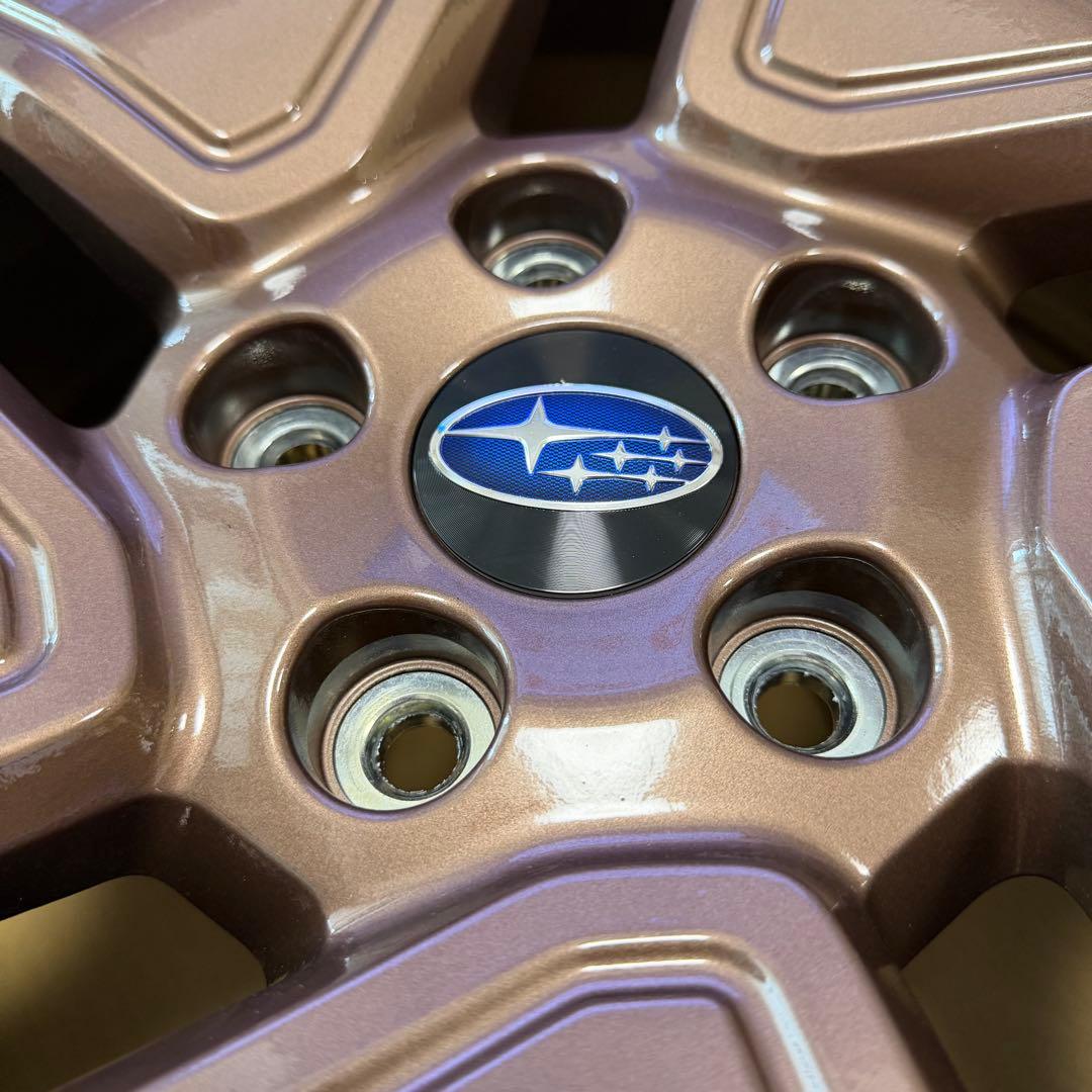 【フォレスターSL型 新車外し】ブロンズ18インチ純正ホイール2個セット「その1