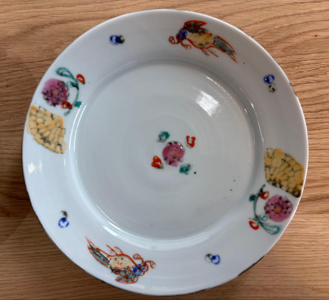 2枚セット 伊藤聡信 大皿 色絵 鳥と花