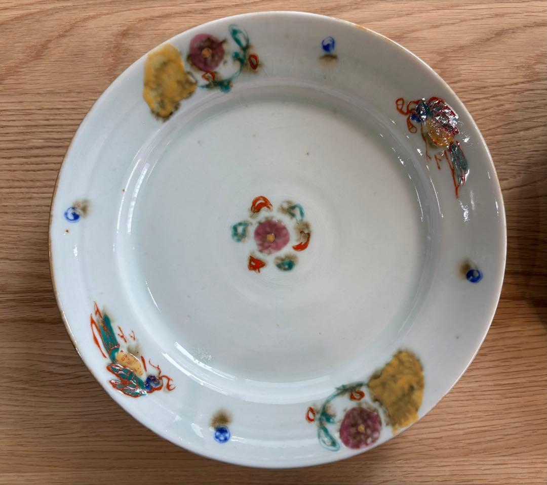 2枚セット 伊藤聡信 大皿 色絵 鳥と花