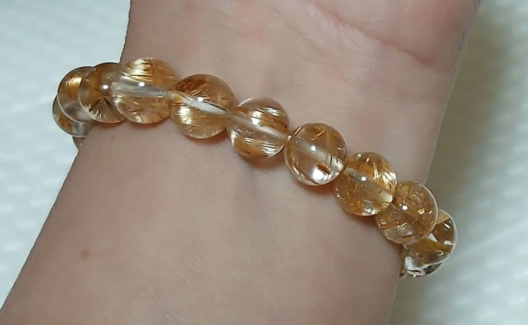 ゴールドタイチンルチル　ブレスレット