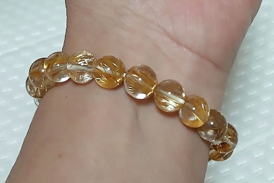 ゴールドタイチンルチル　ブレスレット