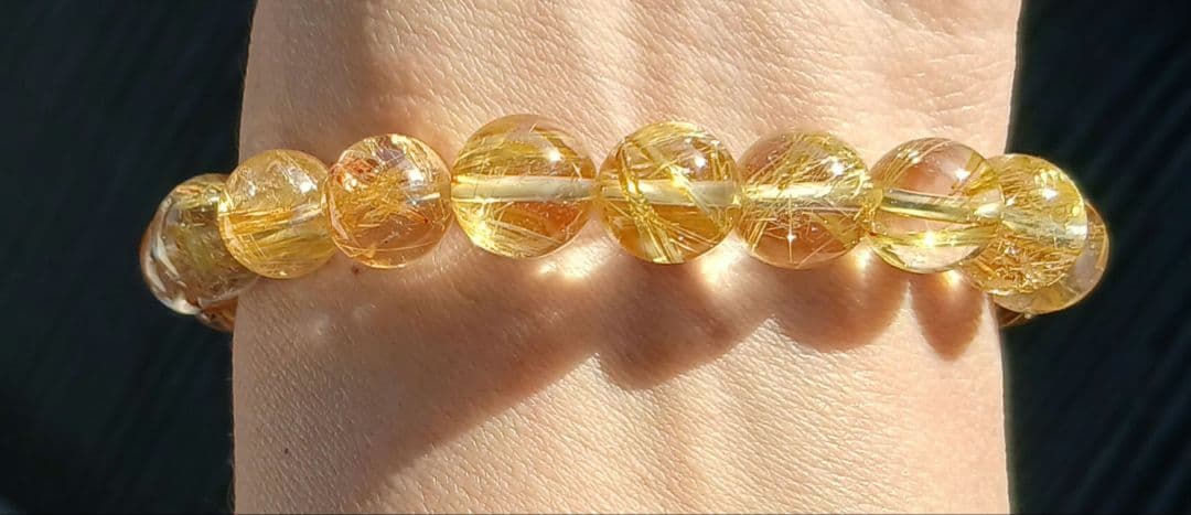 ゴールドタイチンルチル　ブレスレット