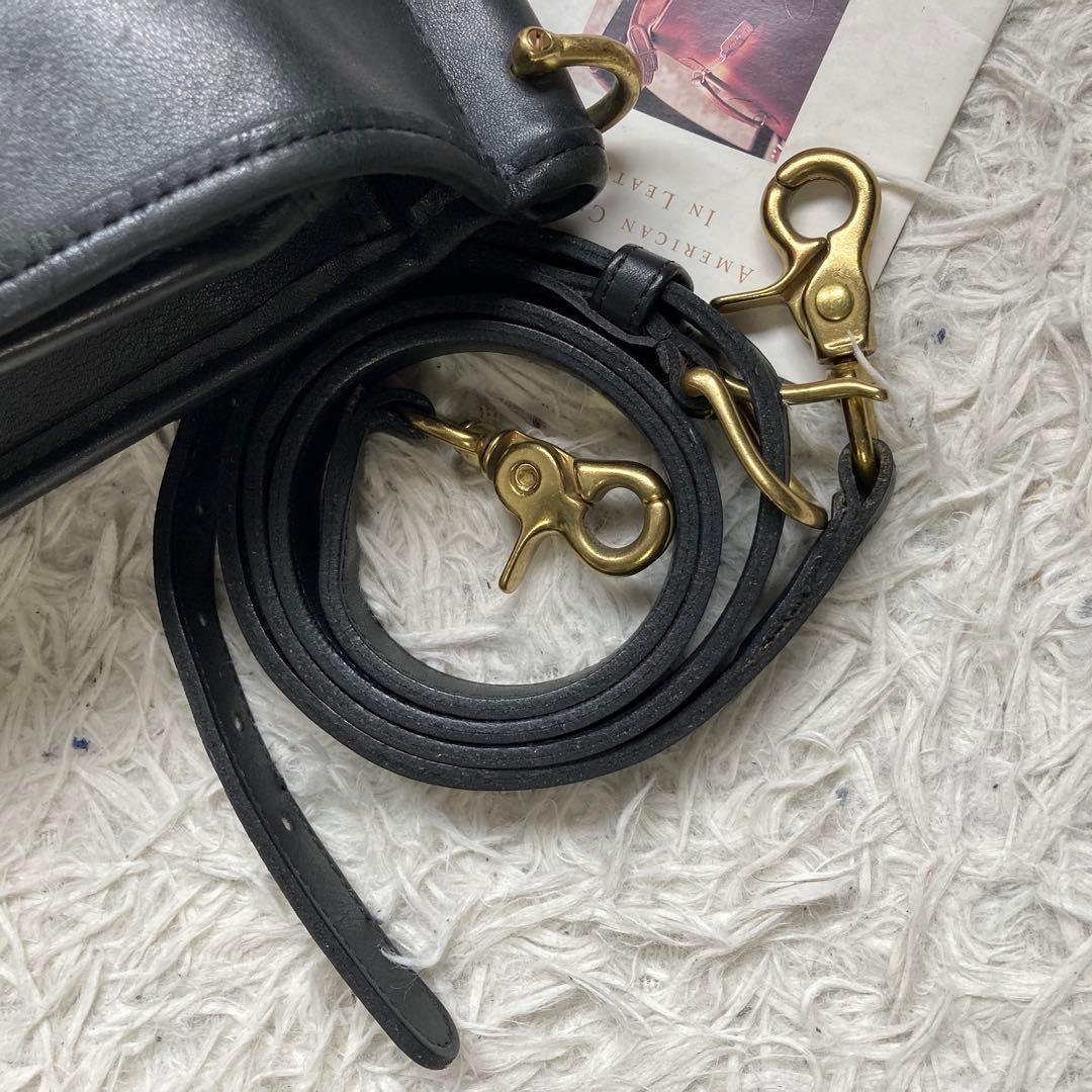 美品 vintage coach old archive ウィリス 黒 ブラック
