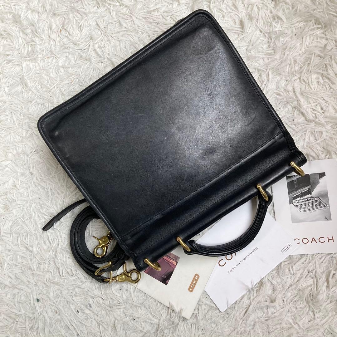 美品 vintage coach old archive ウィリス 黒 ブラック