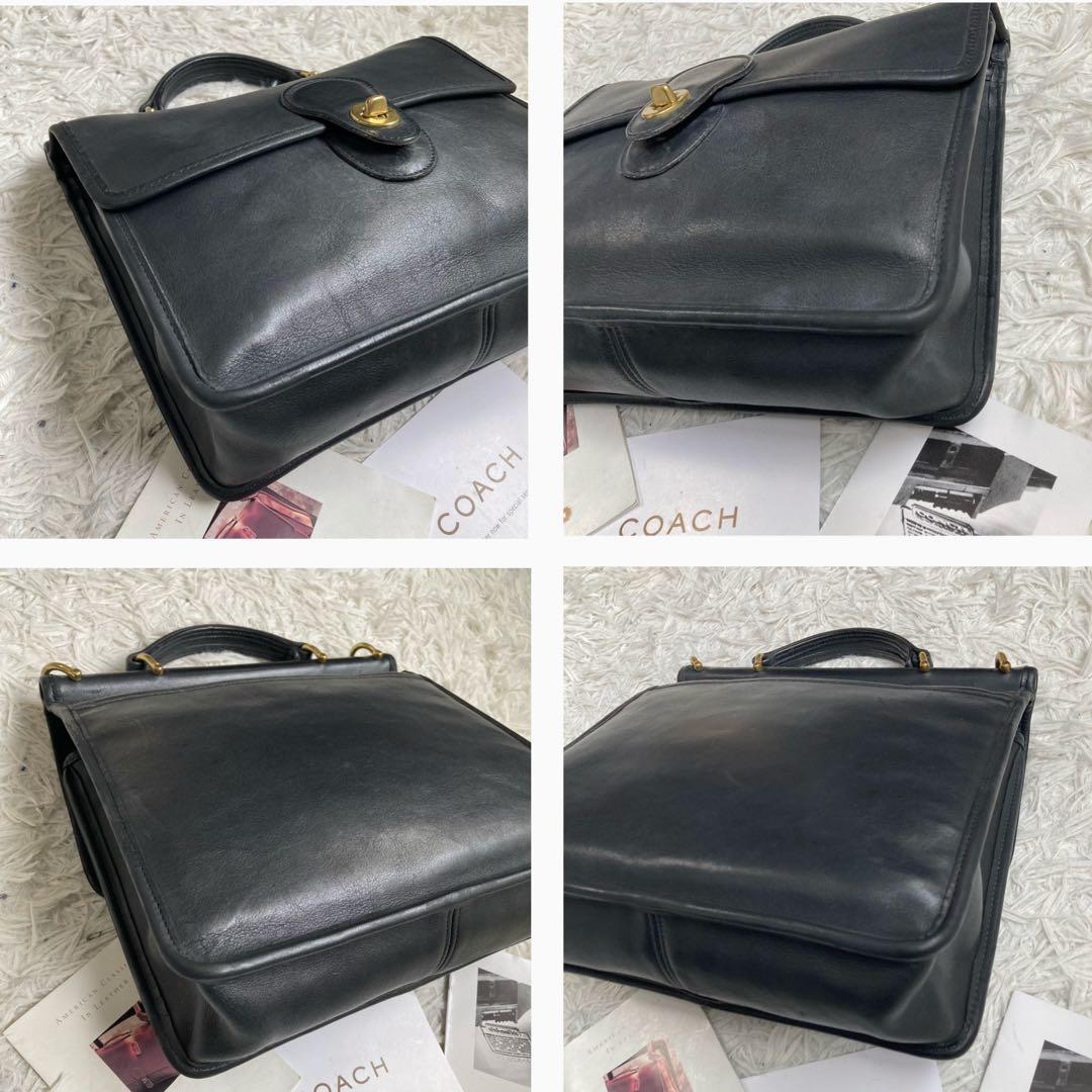 美品 vintage coach old archive ウィリス 黒 ブラック