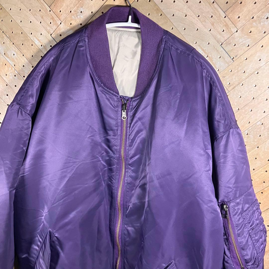 CONVERSE TOKYO MA-1 パープル 中綿 フリーサイズ