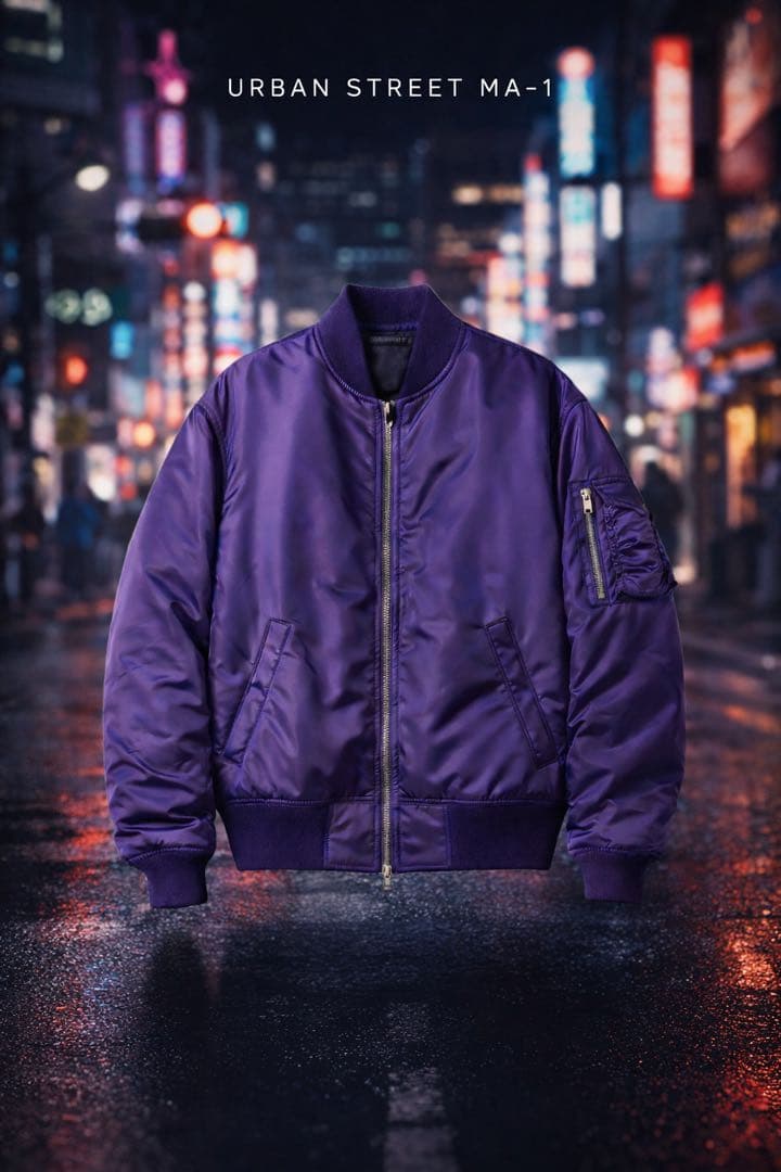 CONVERSE TOKYO MA-1 パープル 中綿 フリーサイズ