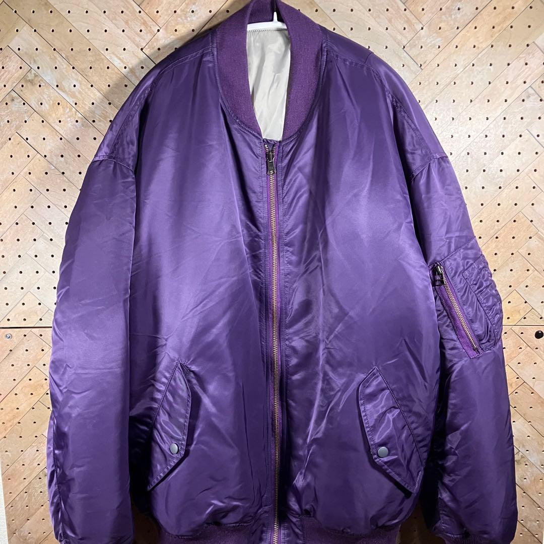 CONVERSE TOKYO MA-1 パープル 中綿 フリーサイズ