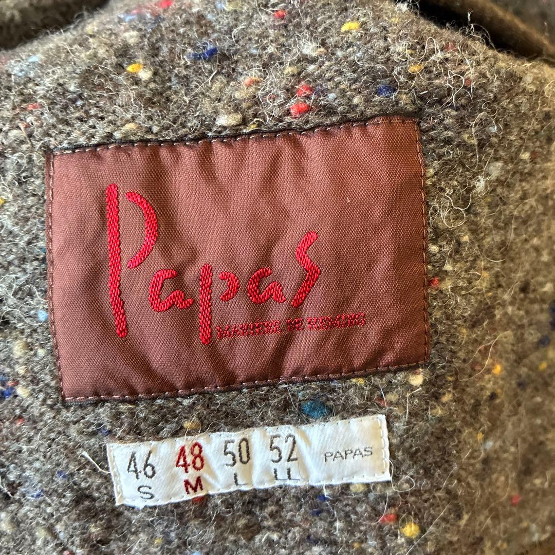 Papas ブラウン テーラードジャケット M