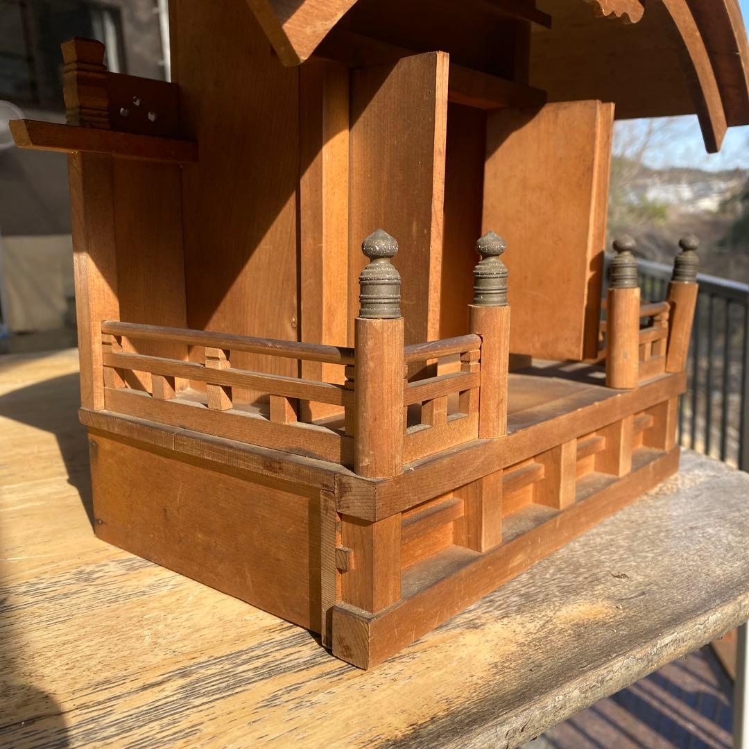 祠 神棚 木彫刻 縁起物 アンティーク