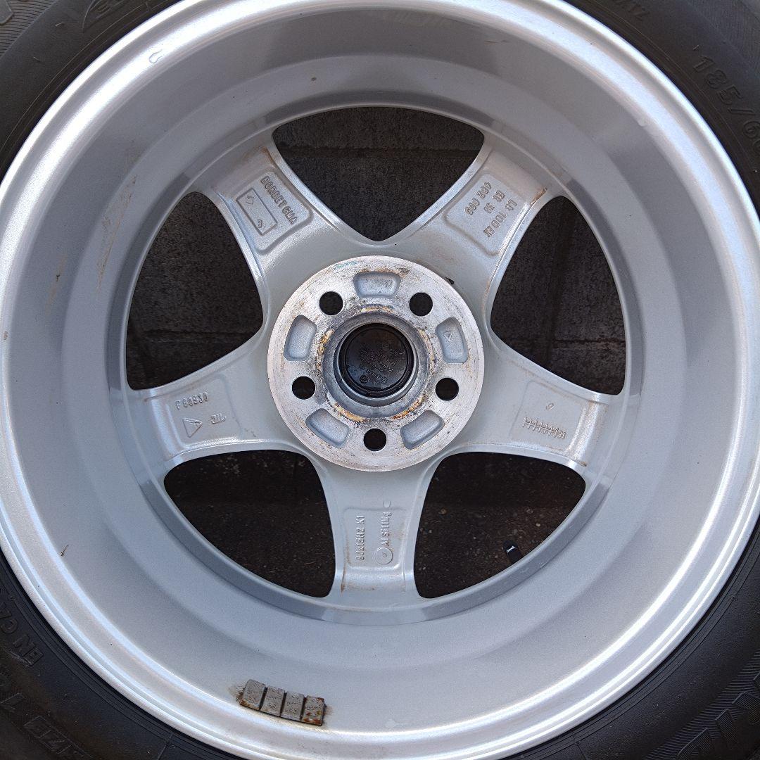 VW POLO 純正15インチ 4本 アルミホイール 5穴＆タイヤ セット