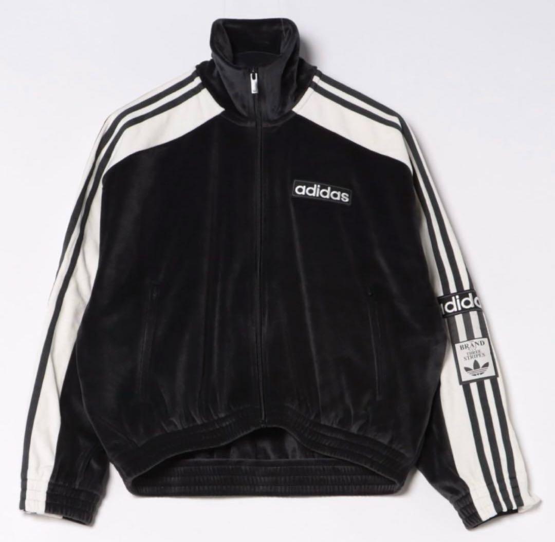 adidas ブラック ジャージ　アディブレイク　ベロアトップス　Mサイズ
