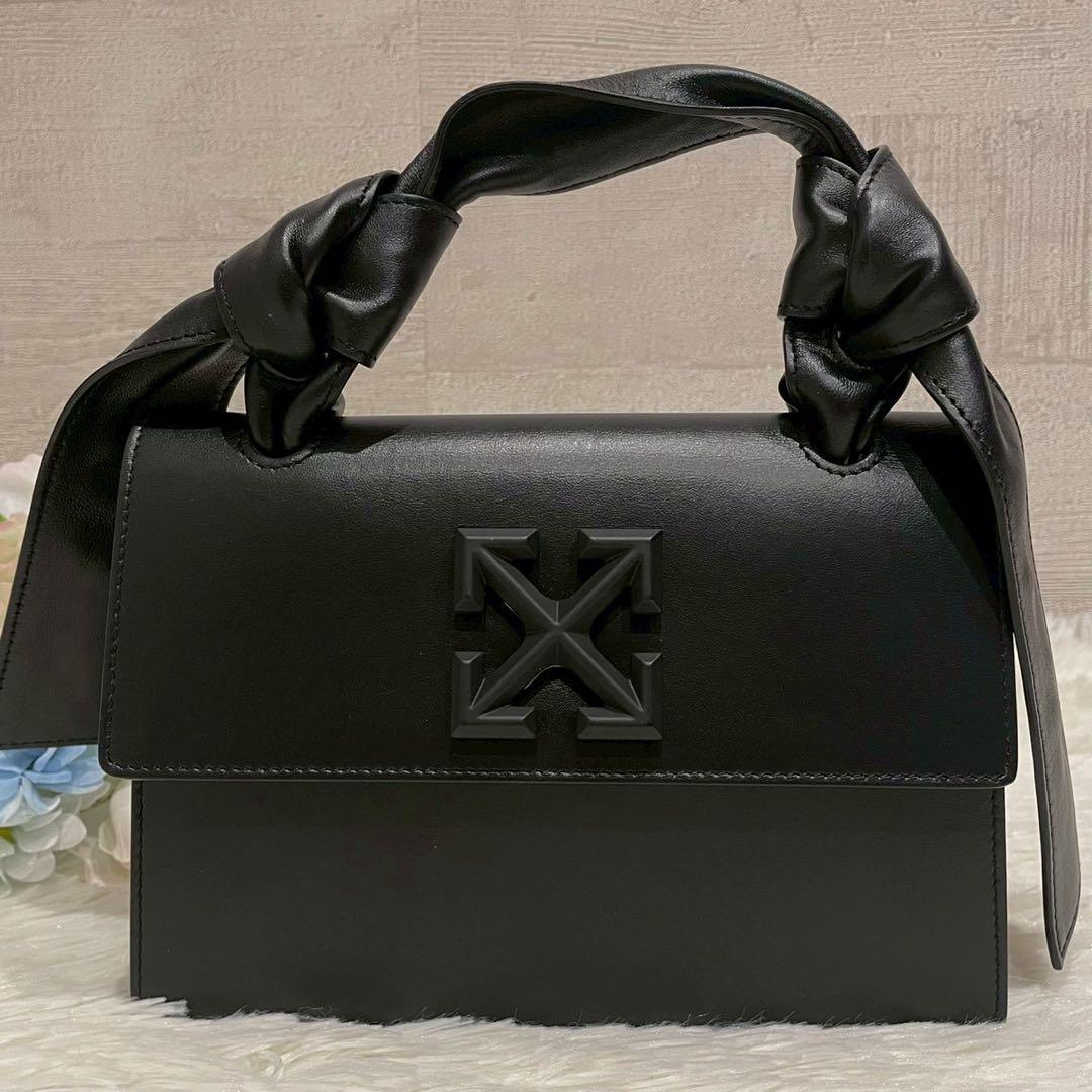 Off-White ジットニー 2way ハンドバッグ ショルダーバッグ 黒